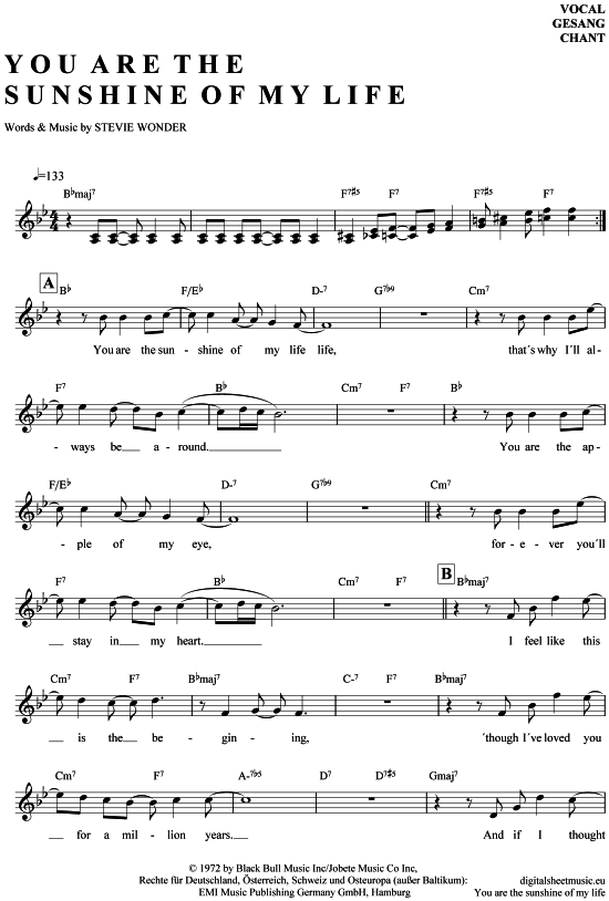 gallery: You are the sunshine of my life , Wonder, Stevie, (Gesang)