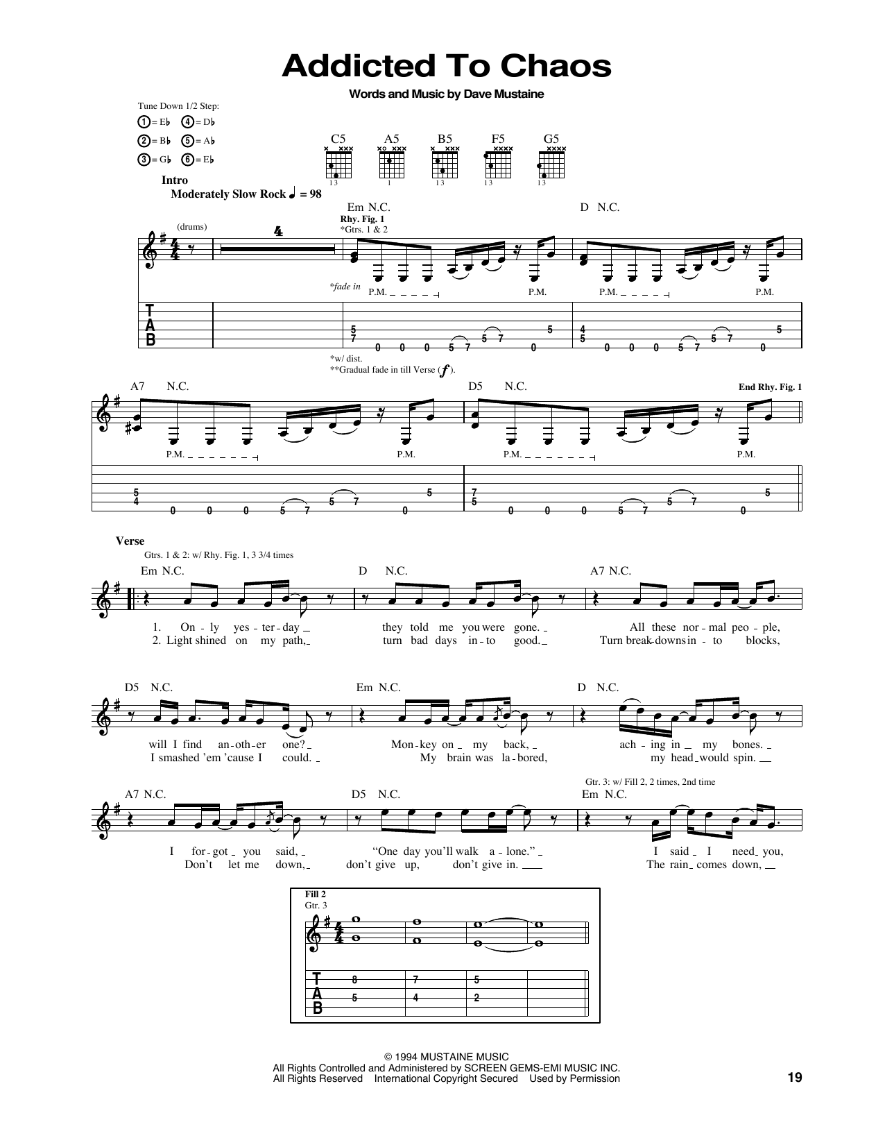 Produktgalerie: Seite 1 von 1 Addicted To Chaos, Megadeth, Gitarre