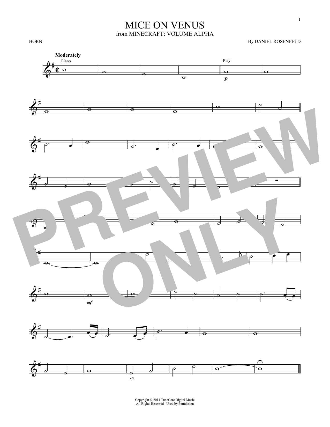 Produktgalerie: Seite 1 von 1 Mice On Venus (from Minecraft), C418, Horn