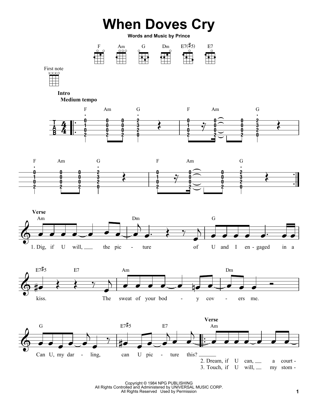 Product gallery: Page 1 of 1 When Doves Cry, Prince