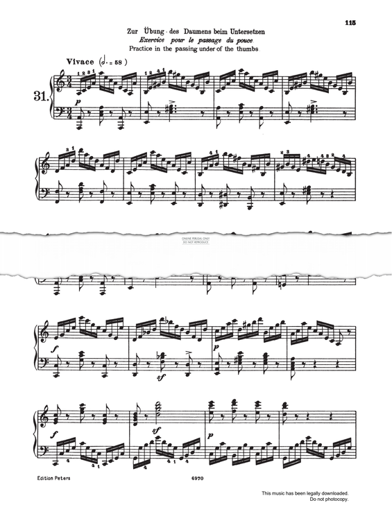 Produktgalerie: Seite 1 von 1 Vivace Study (Op. 740, No.31), Carl Czerny, Klavier