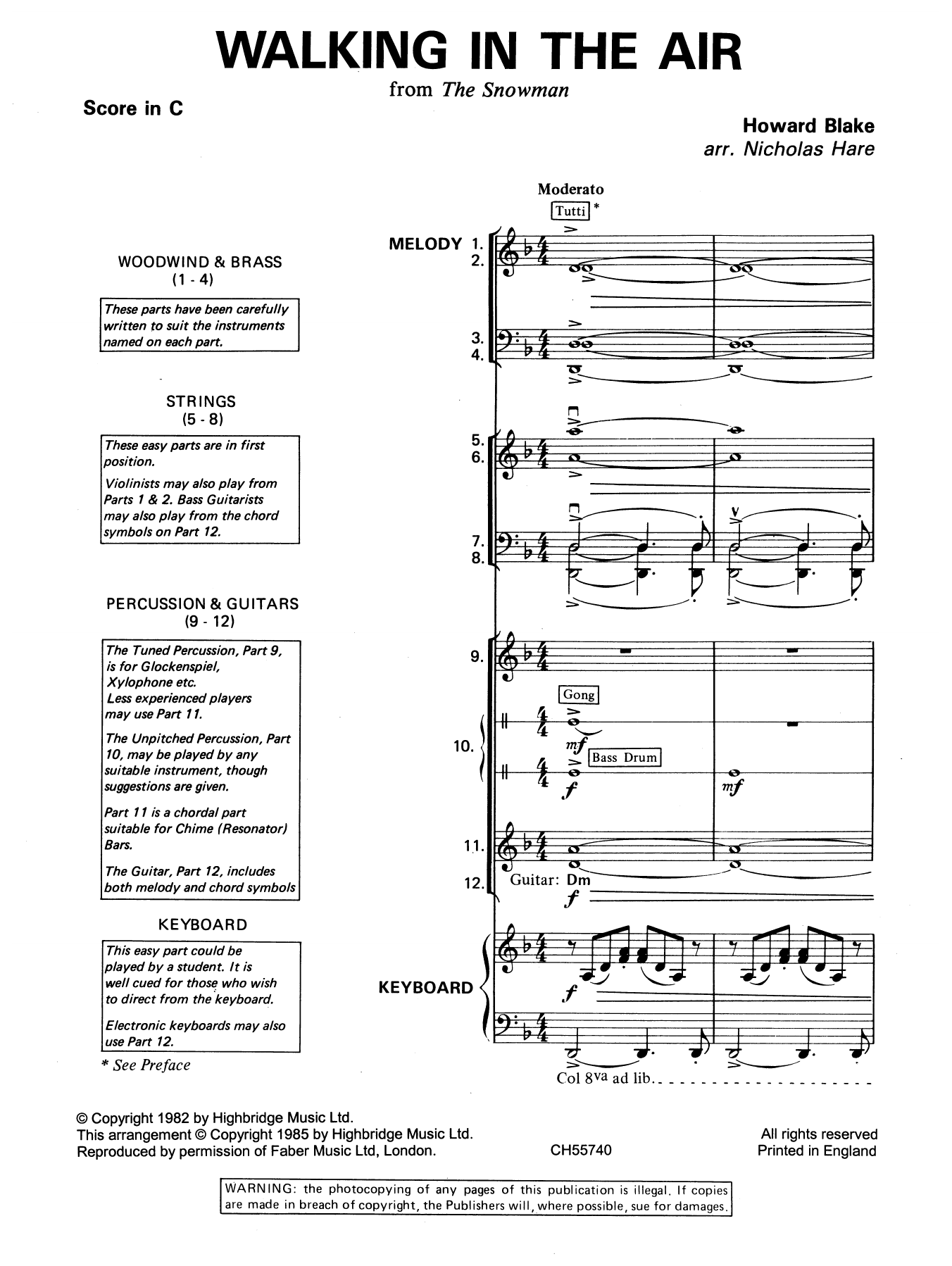 Produktbild zu: Walking In The Air (theme from The Snowman)