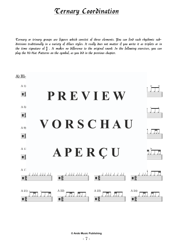Produktgalerie: Seite 9 von 11 Groove-Coordination for Drumset Volume 1, , Drum Set - Pop Edition