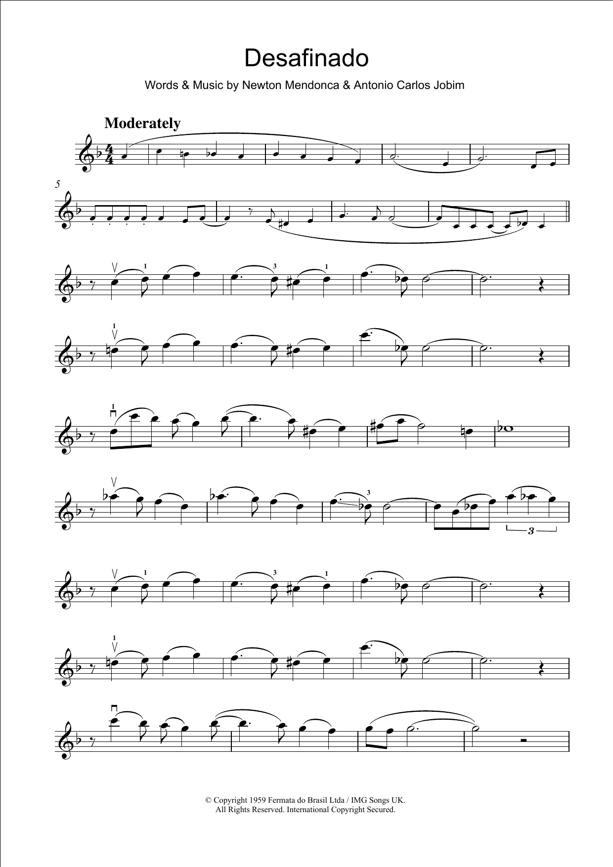 Product gallery: Page 1 of 1 Desafinado (Slightly Out Of Tune), Antonio Carlos Jobim
