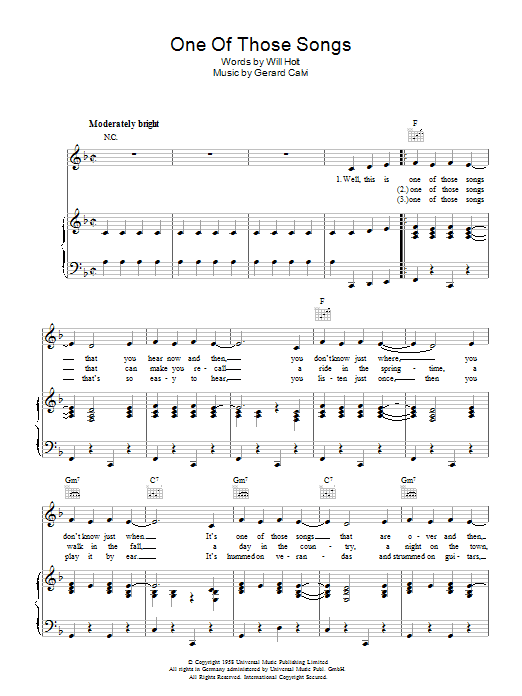 Product gallery: Page 1 of 1 One Of Those Songs (Le Bal De Madame de Mortemouille), Jimmy Durante