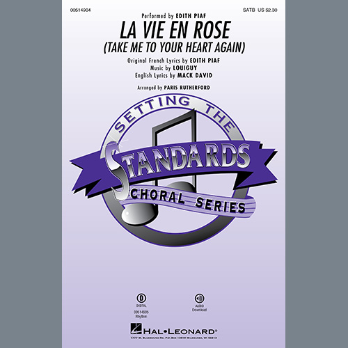 cover: La Vie En Rose (Take Me To Your Heart Again) (arr. Paris Rutherford), Édith Piaf