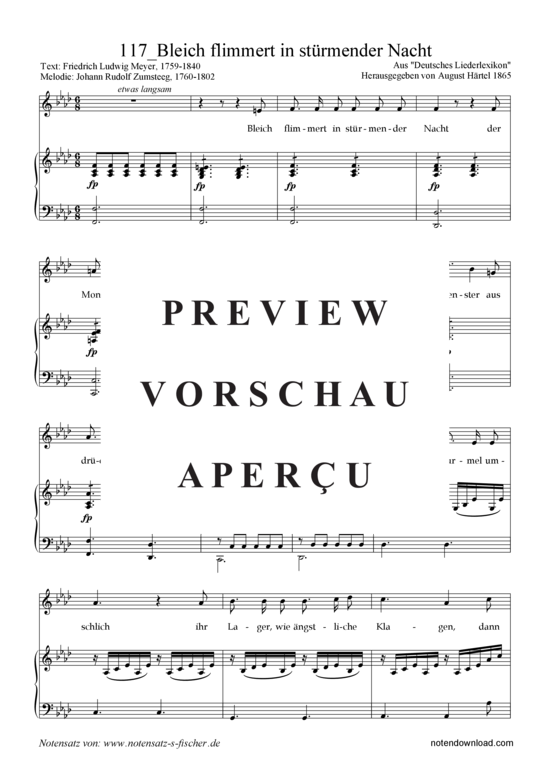 Product gallery: Page 2 of 3 Bleich flimmert in stürmender Nacht , , Piano and Voice