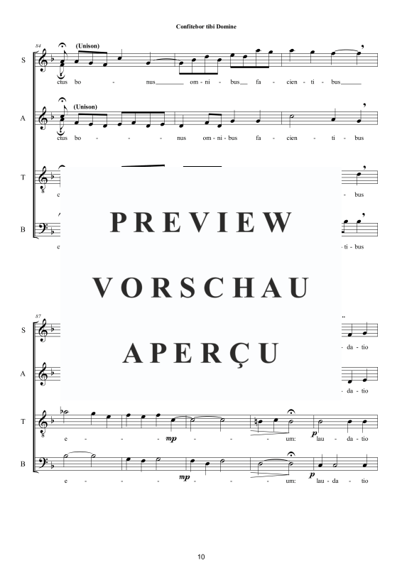 Produktgalerie: Seite 11 von 11 Confitebor tibi Domine - Sacred Motet, , Gemischter Chor