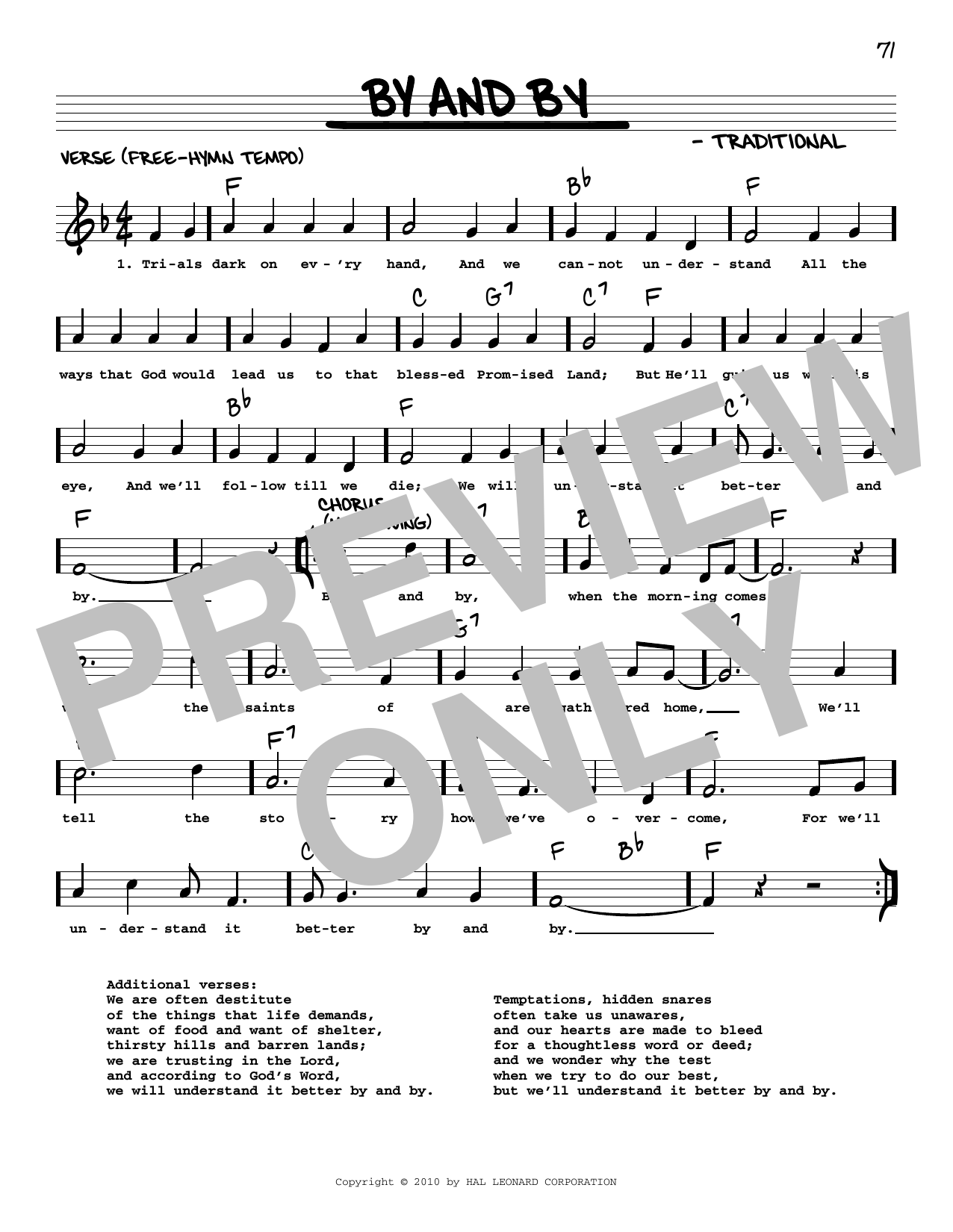Produktbild zu: By And By (arr. Robert Rawlins)