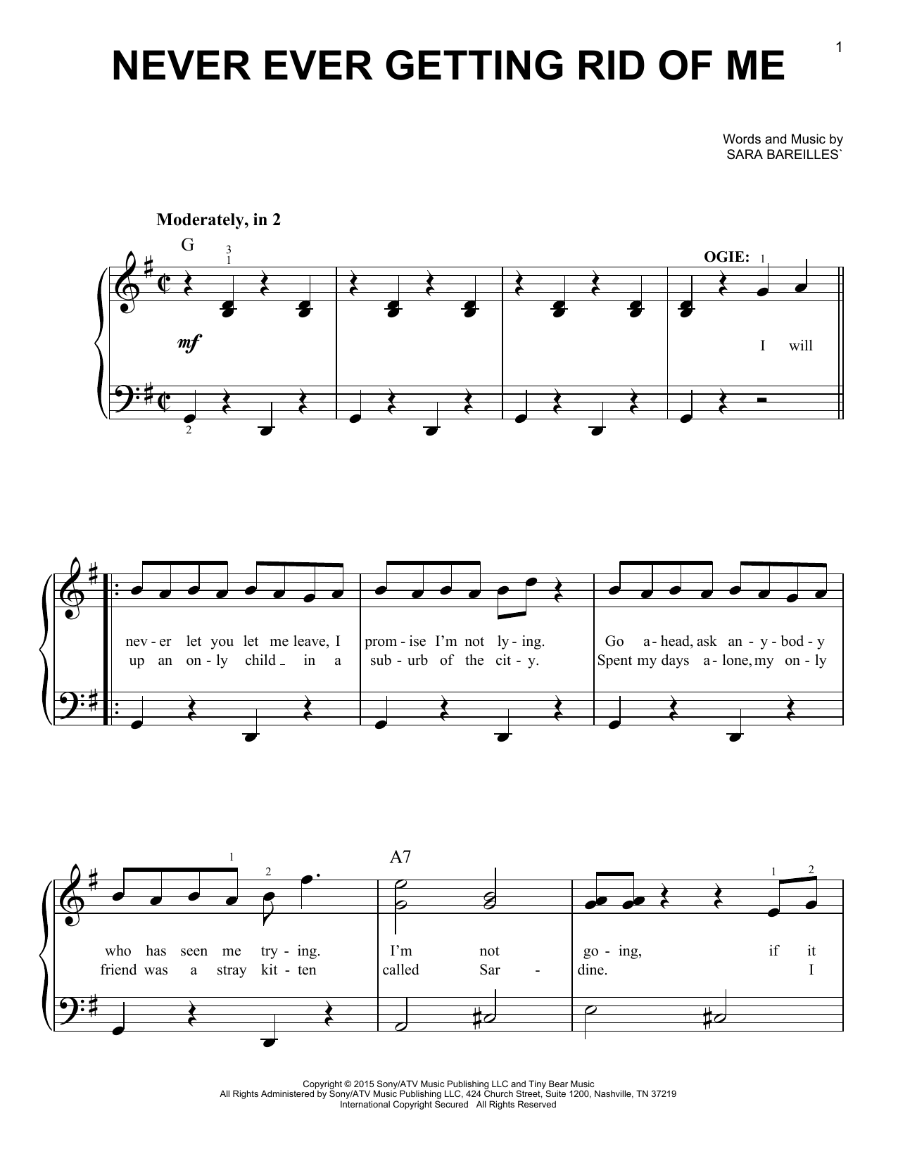 Produktbild zu: Never Ever Getting Rid Of Me (from Waitress The Musical)