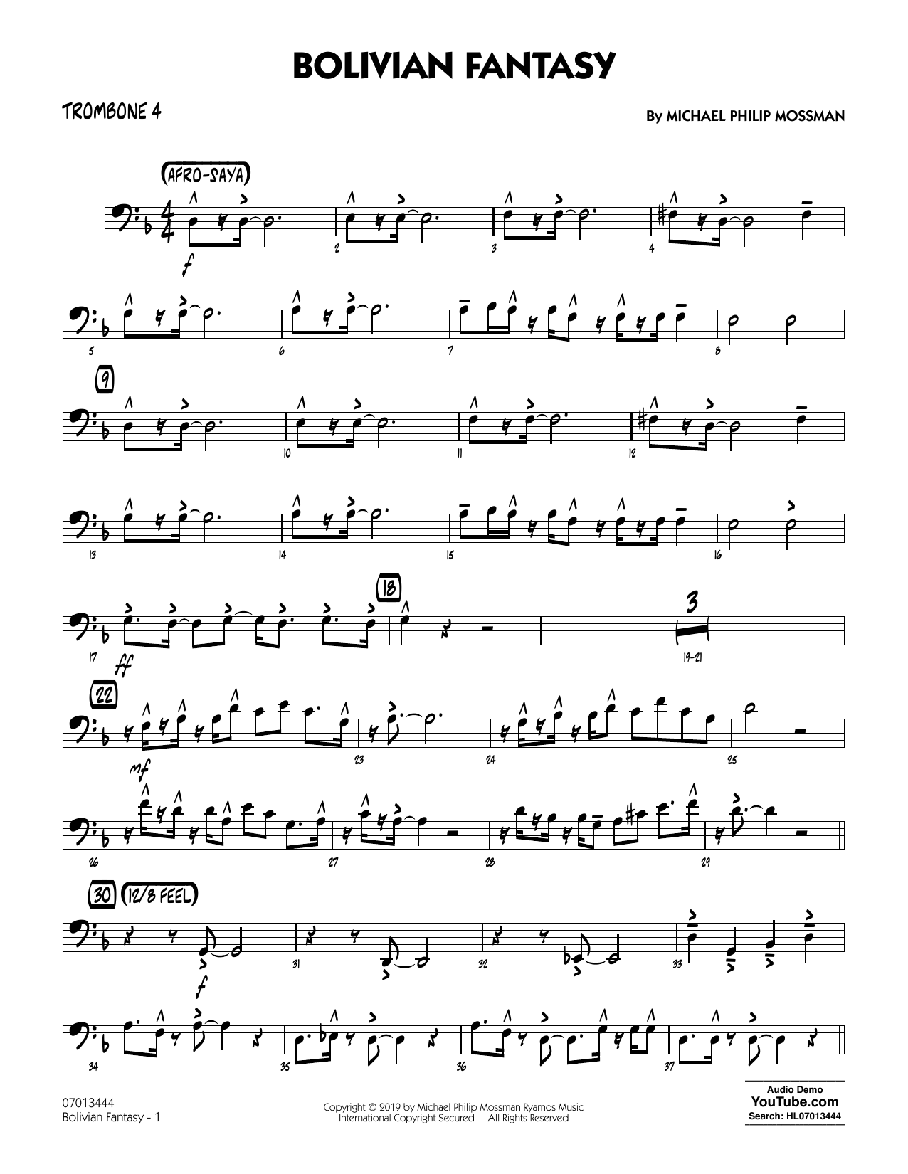 Produktgalerie: Seite 1 von 1 Bolivian Fantasy - Trombone 4, Michael Philip Mossman