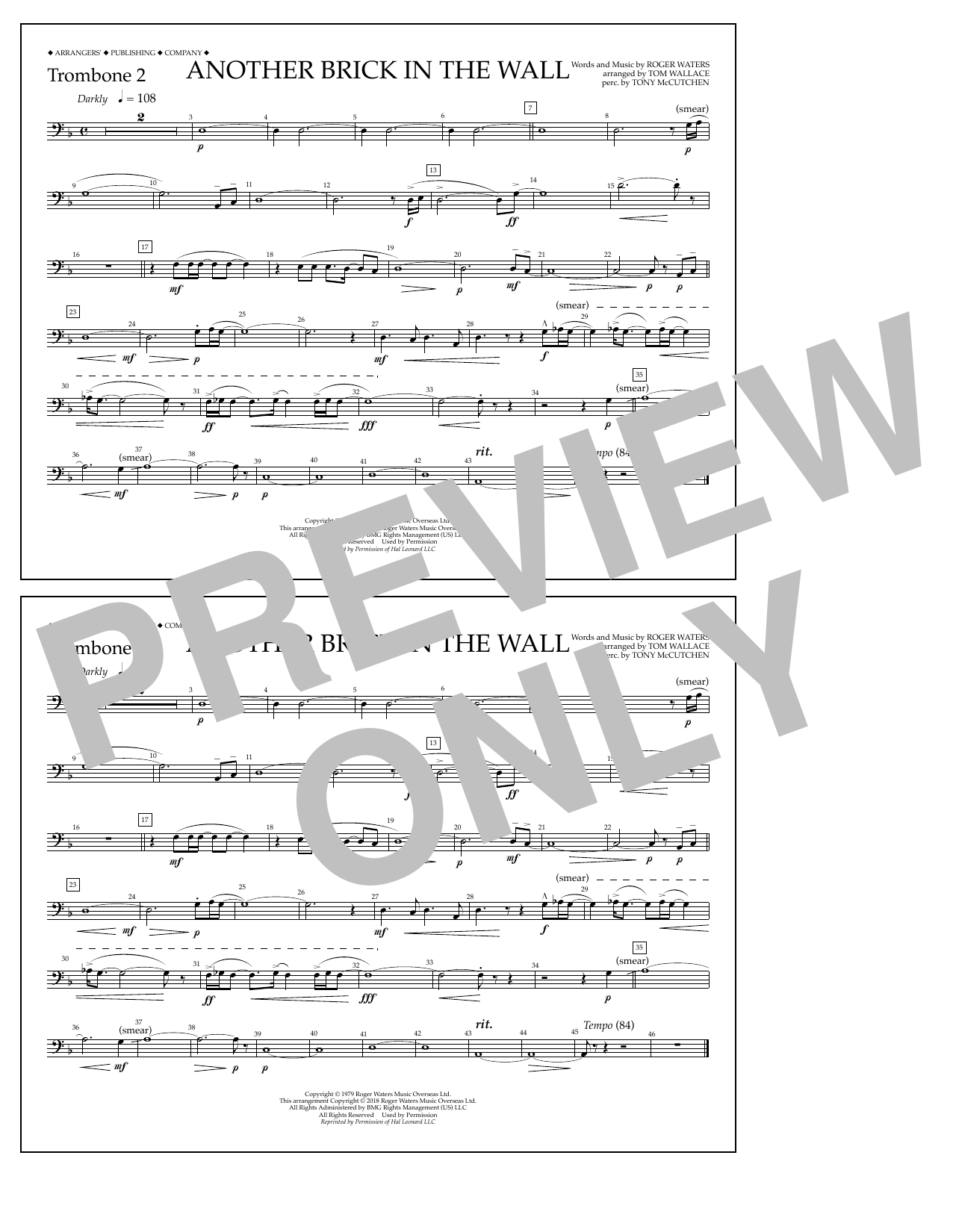 Product picture to: Another Brick in the Wall - Trombone 2