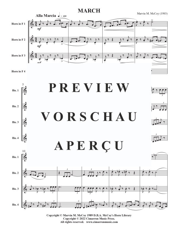 Produktgalerie: Seite 3 von 10 March, , Horn Quartett
