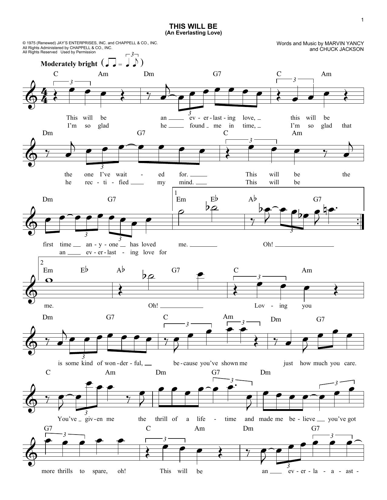 Produktbild zu: This Will Be (An Everlasting Love)