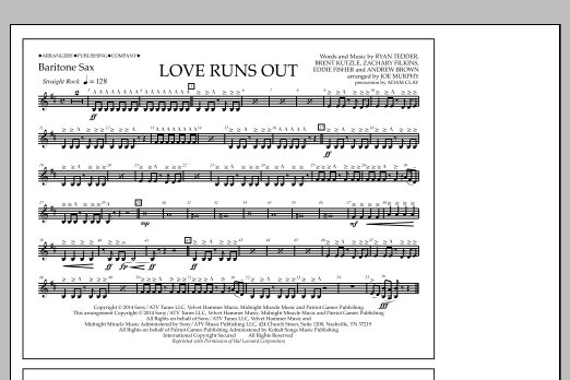 Product picture to: Love Runs Out - Baritone Sax