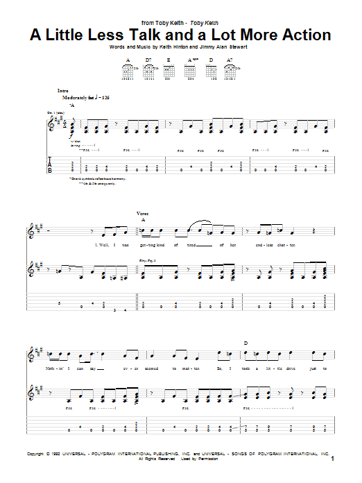 Product gallery: Page 1 of 1 A Little Less Talk And A Lot More Action, Toby Keith