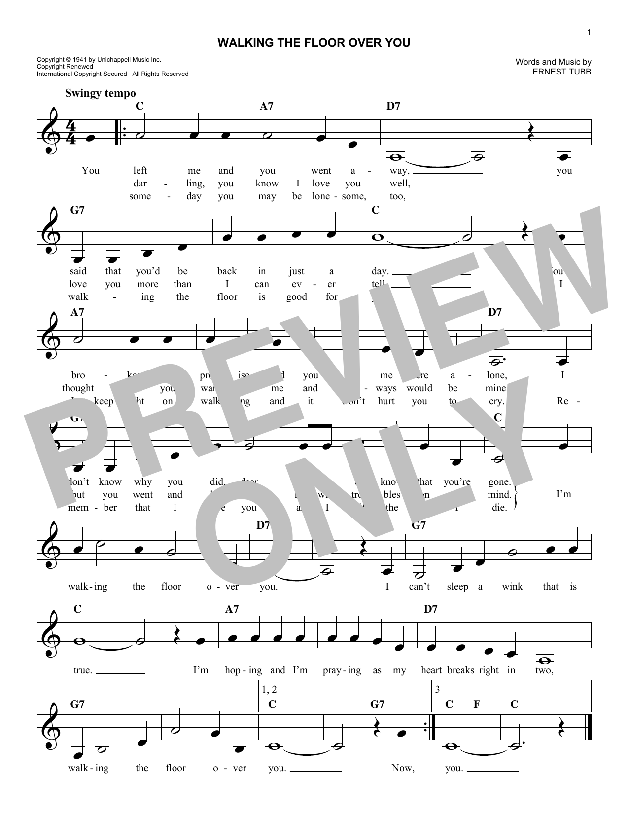 Produktgalerie: Seite 1 von 1 Walking The Floor Over You, Ernest Tubb