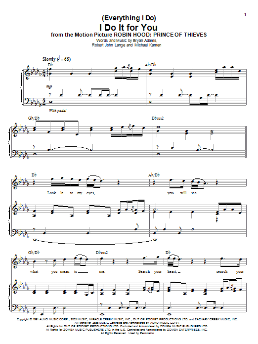 Product gallery: Page 1 of 1 (Everything I Do) I Do It For You, Bryan Adams