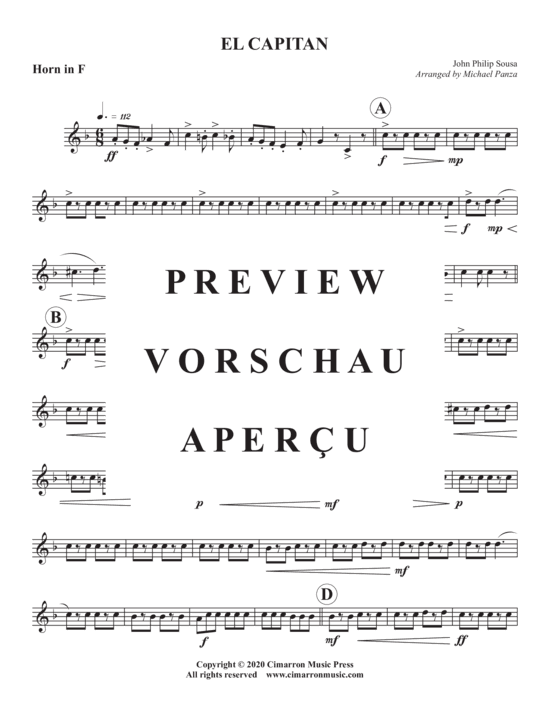 Produktgalerie: Seite 13 von 18 El Capitan , , (Blechbläser Quintett)