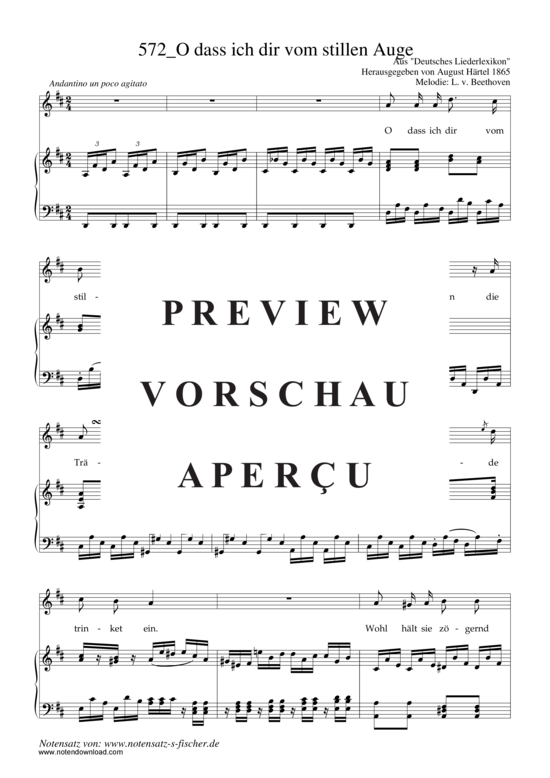 Product gallery: Page 2 of 3 O dass ich dir vom stillen Auge , , Piano and Voice