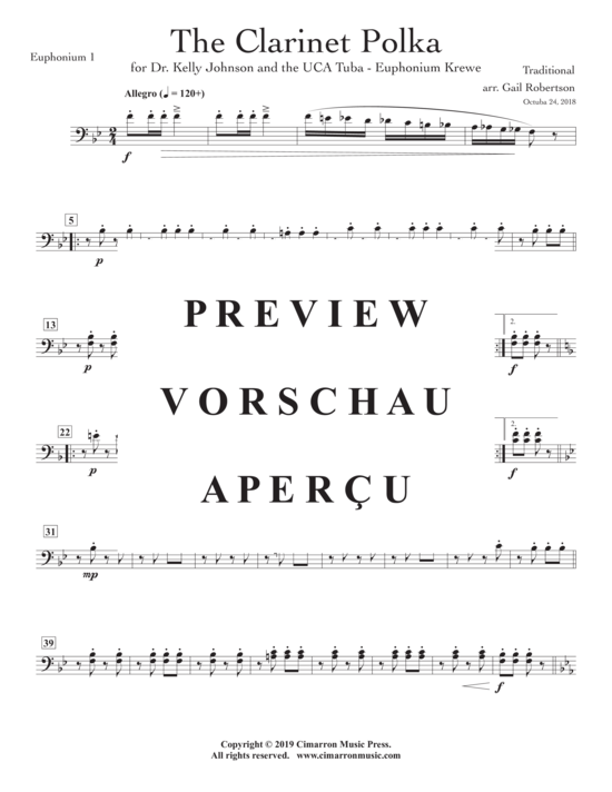 Product gallery: Page 11 of 21 Clarinet Polka, The , , (Tuba Quartet EETT + Euphonium Solo)