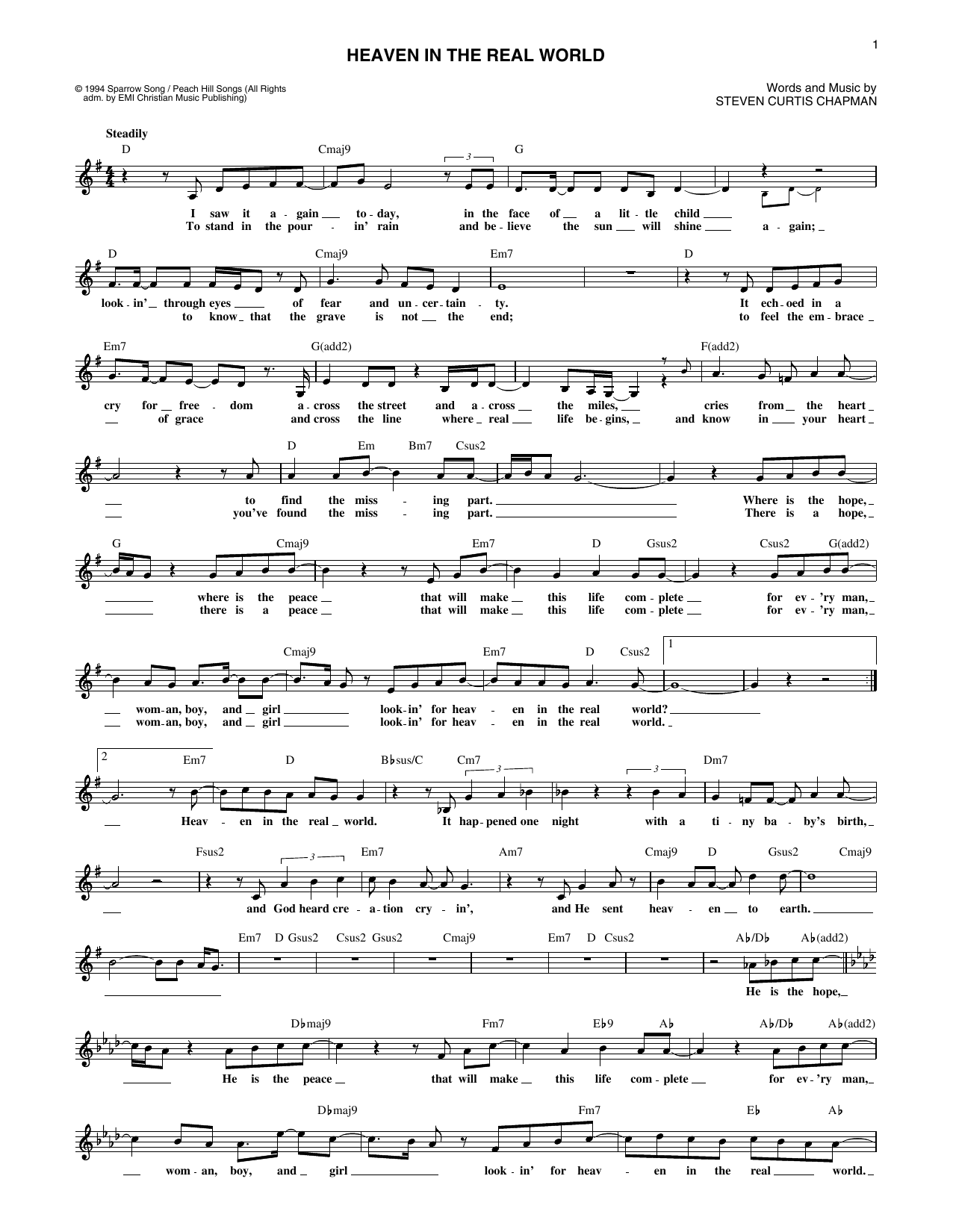 Product picture to:  Heaven In The Real World - Steven Curtis Chapman