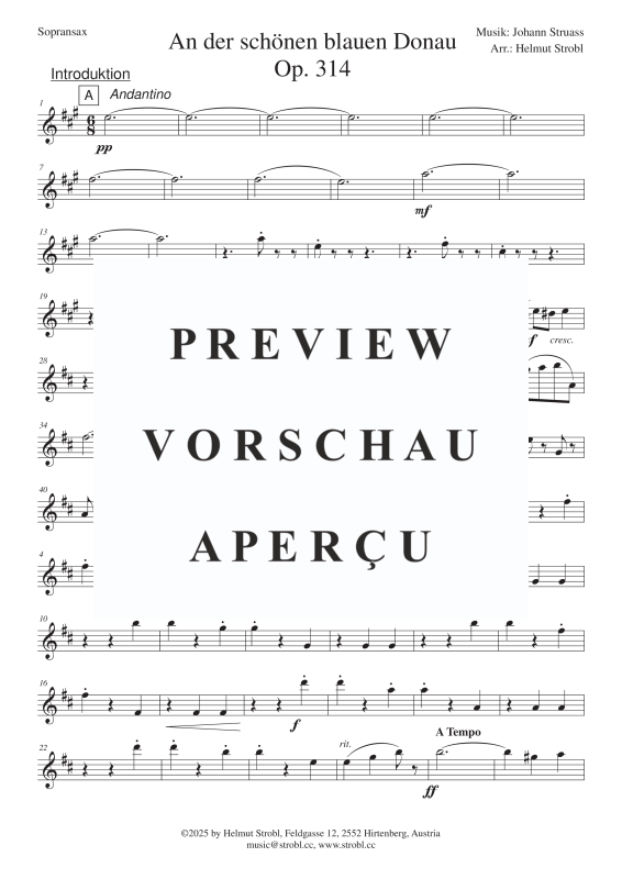 Produktgalerie: Seite 3 von 11 An der schönen blauen Donau, , Saxophonquintett SATTB