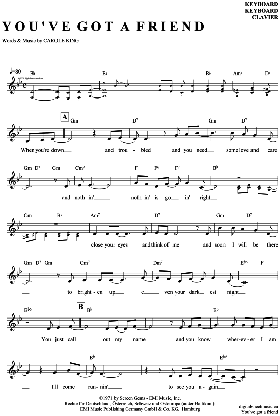 gallery: You´ve got a friend , King, Carole, (Keyboard)