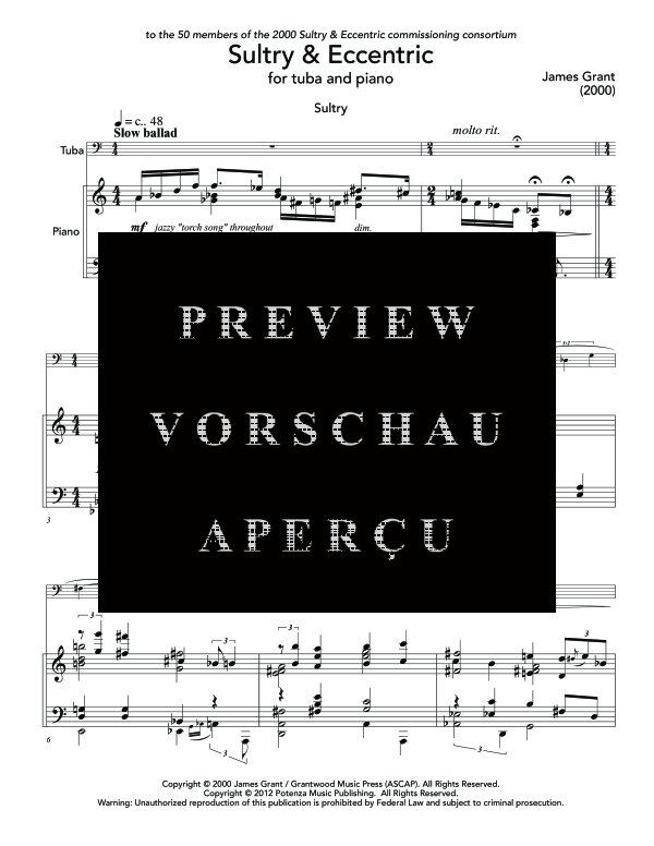 Product gallery: Page 5 of 11 Sultry and Eccentric, , (tuba and piano)