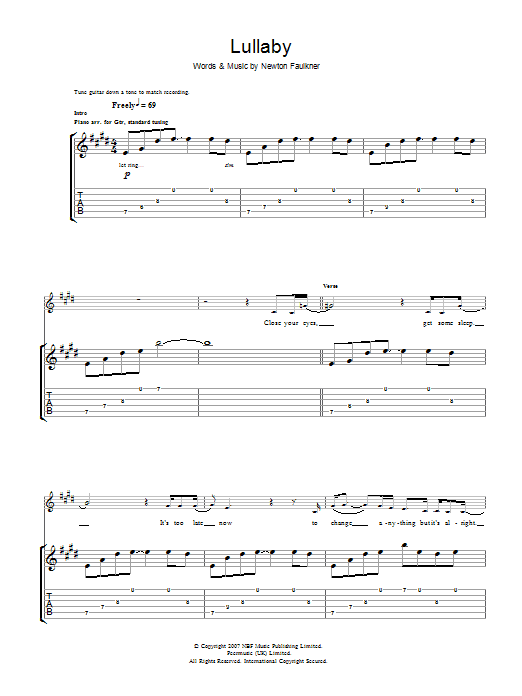 Product gallery: Page 1 of 1 Lullaby, Newton Faulkner