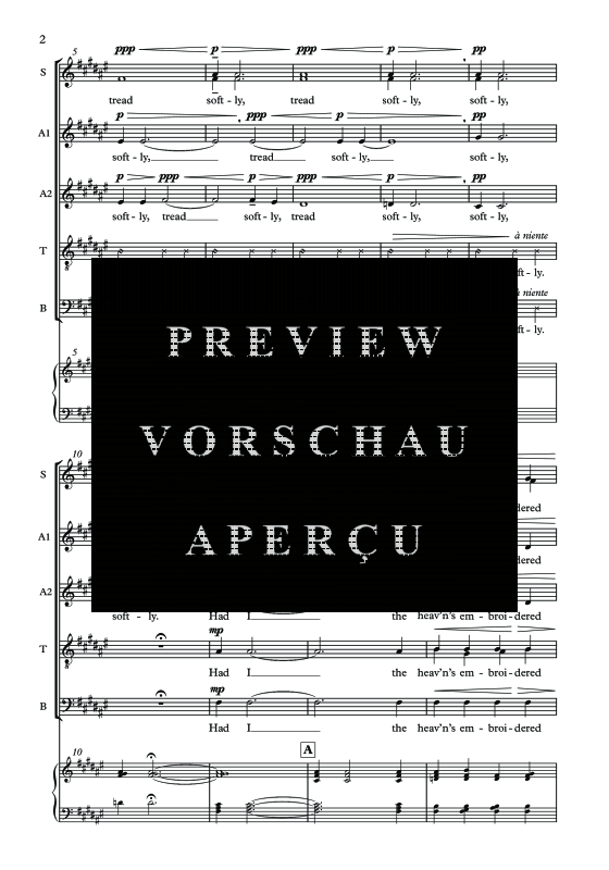 Produktgalerie: Seite 5 von 11 Tread Softly, , Sopran Solo, Gemischter Chor und Klavier
