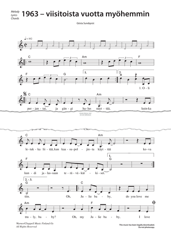 Product gallery: Page 1 of 1 1963 Viisitoista vuotta myöhemmin, Leevi and the Leavings