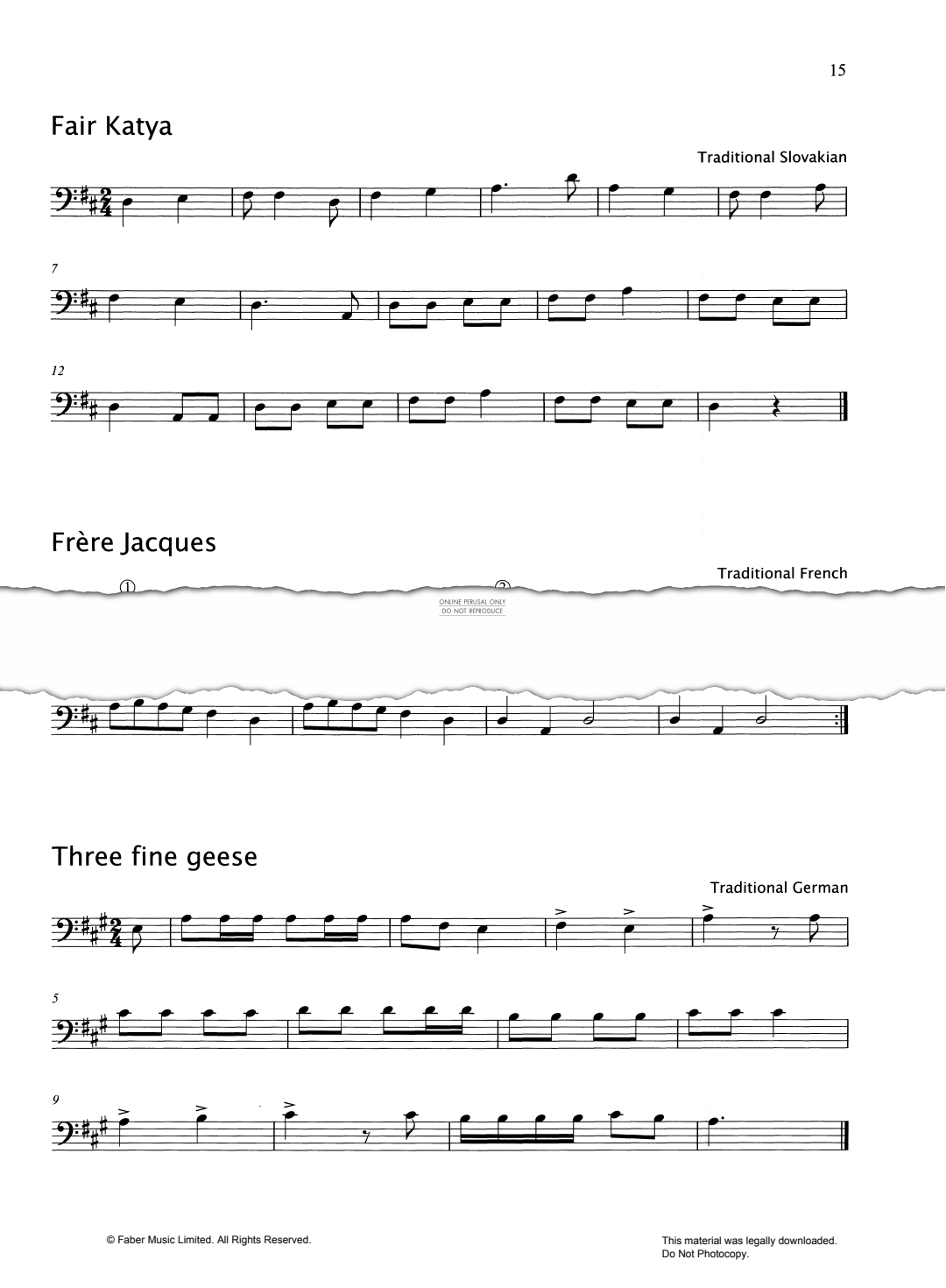 Produktgalerie: Seite 1 von 1 Fair Katya/Frere Jacques/Three Fine Geese/Summer Is A-Coming In/Harry Baggins' Best Suit, , Violoncello
