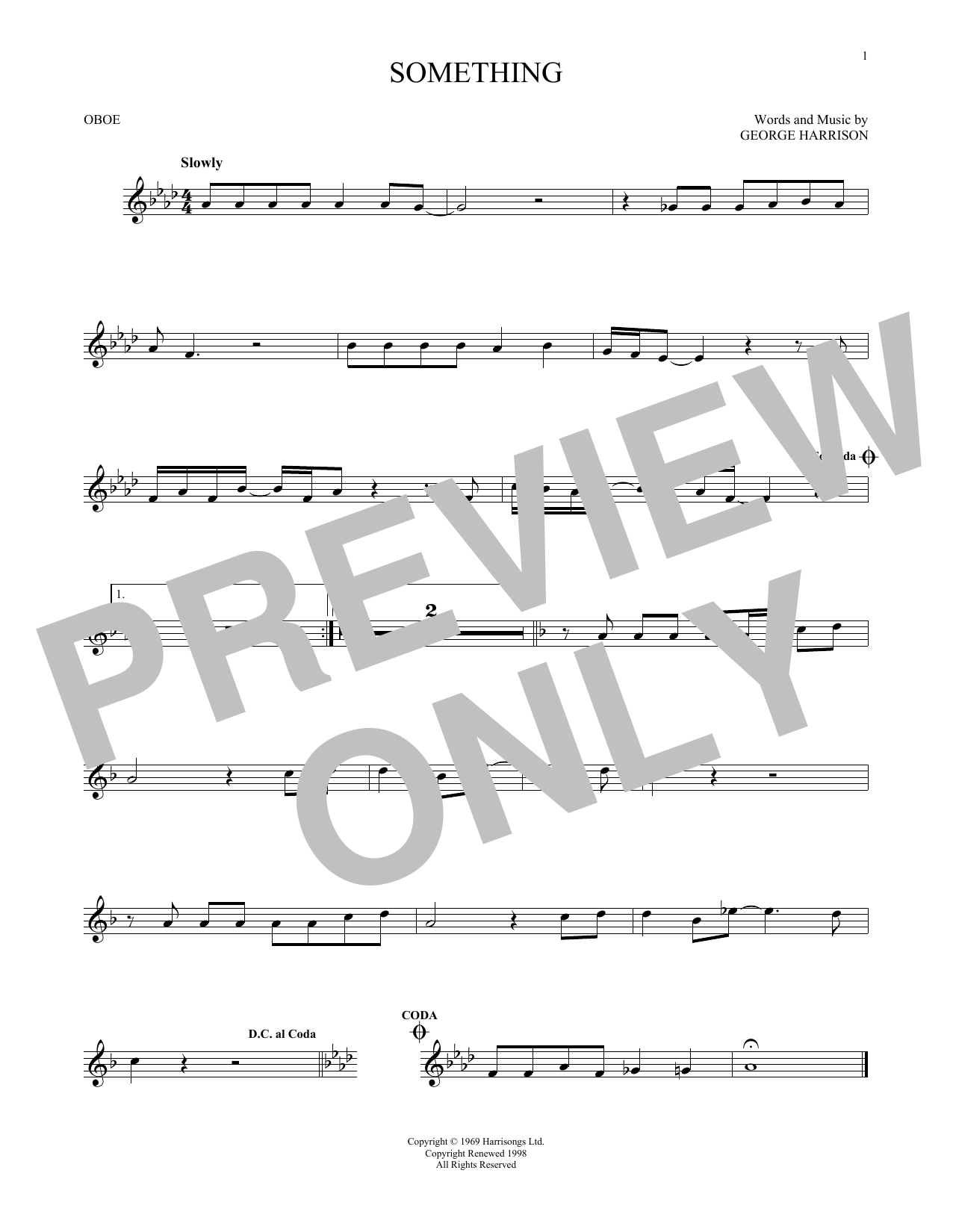 Produktgalerie: Seite 1 von 1 Something, The Beatles, Oboe
