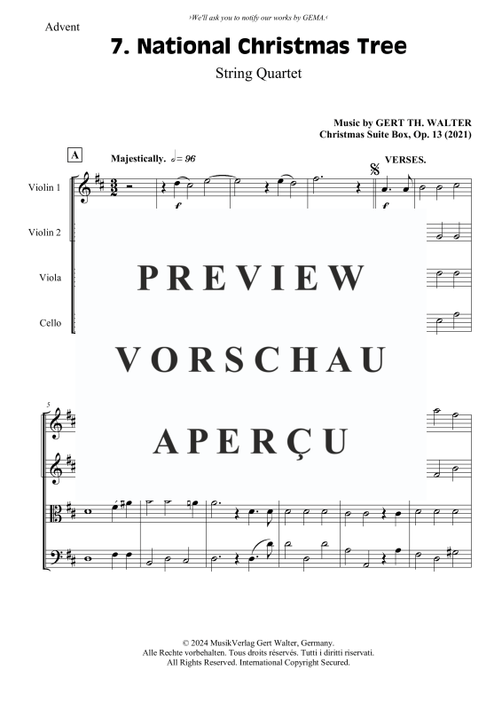 Produktgalerie: Seite 2 von 7 National Christmas Tree, , (Streicherquartett)