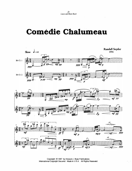 Product picture to: Comedie Chalumeau Randall Snyder