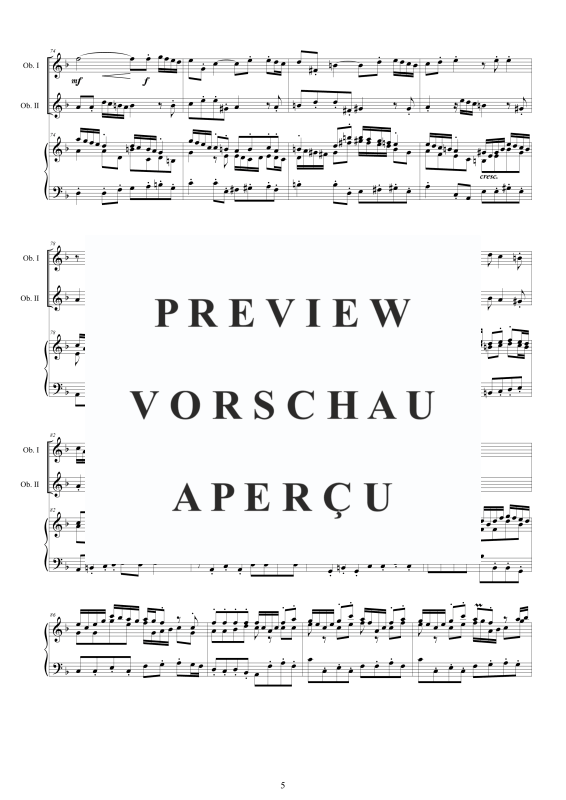 Produktgalerie: Seite 6 von 11 Oboe Concerto No.3 in F-Dur Op.9, , 2 Oboen und Cembalo