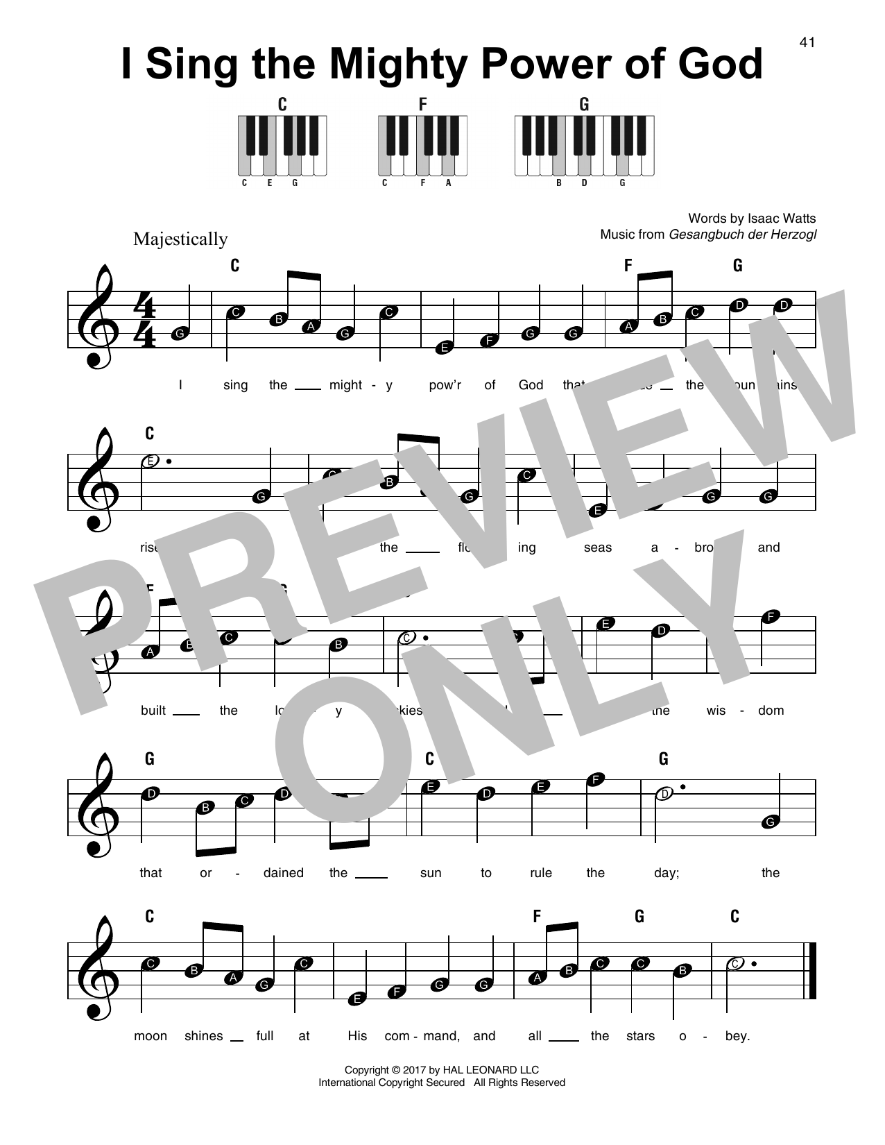Product picture to: I Sing The Mighty Power Of God