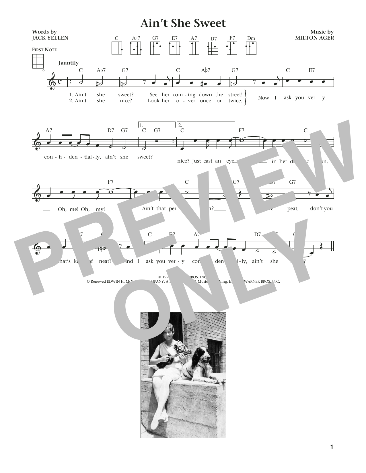 Product gallery: Page 1 of 1 Ain't She Sweet (from The Daily Ukulele) (arr. Liz and Jim Beloff), The Beatles
