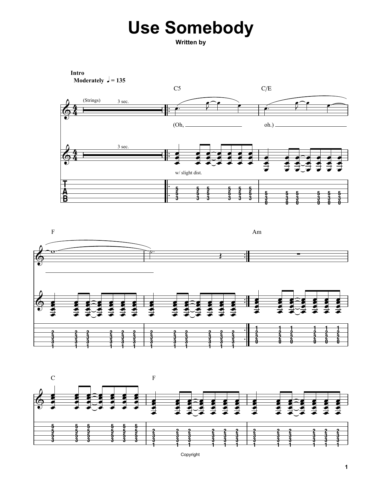 Product gallery: Page 1 of 1 Use Somebody, Kings Of Leon