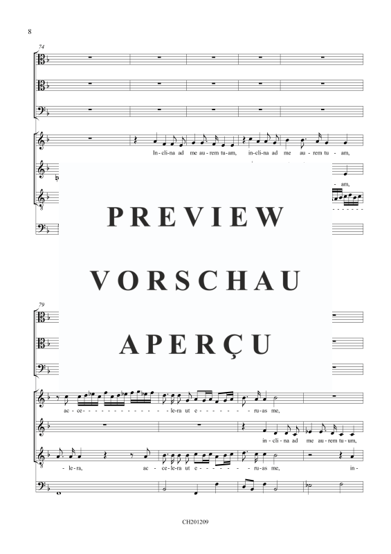 Produktgalerie: Seite 9 von 11 In te Domine speravi (Psalm 31), , Gemischtes Ensemble SAT, 2 Violen, Fagott und BC