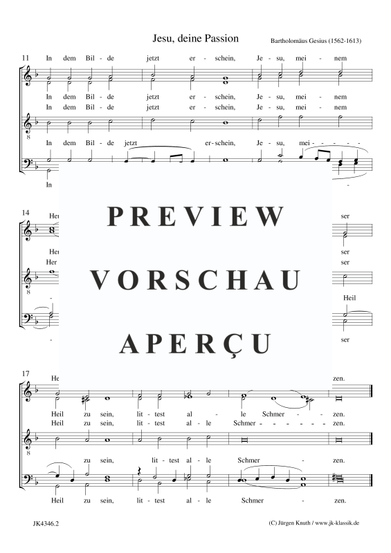 Produktgalerie: Seite 3 von 3 Jesu, deine Passion, , Gemischter Chor 5-stimmig SATBB