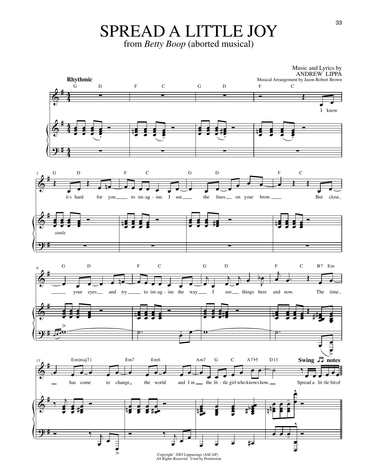 Produktbild zu: Spread A Little Joy (from Betty Boop)