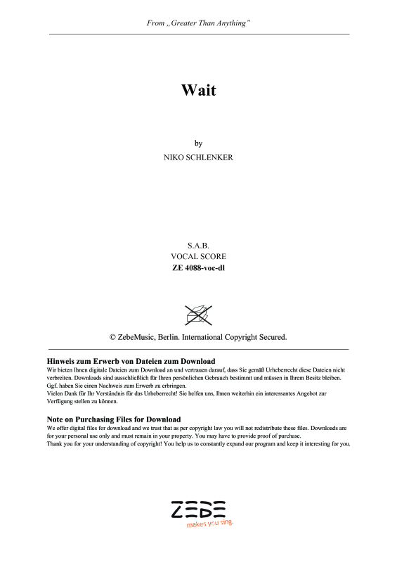 Produktbild zu: Wait