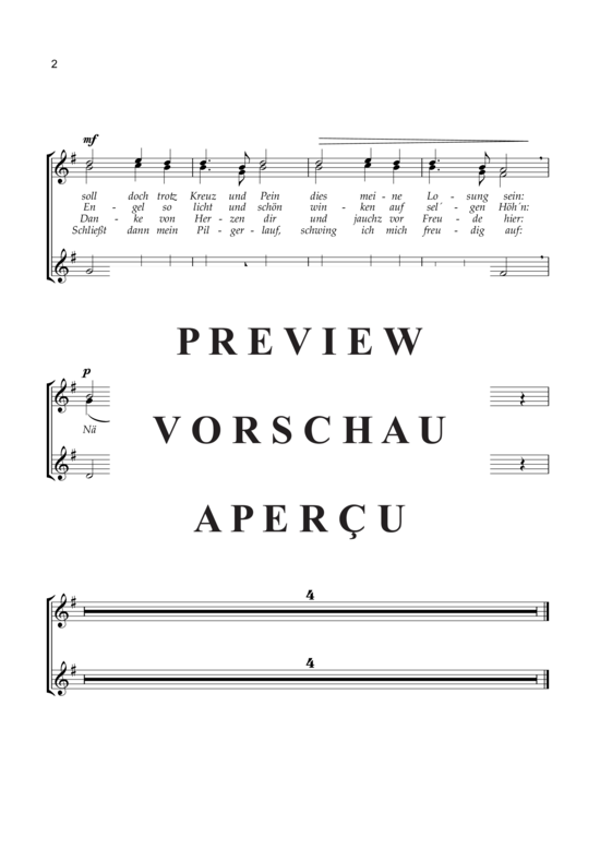 Product gallery: Page 6 of 8 Näher mein Gott zu dir , , 3-Part Mixed Choir and Piano