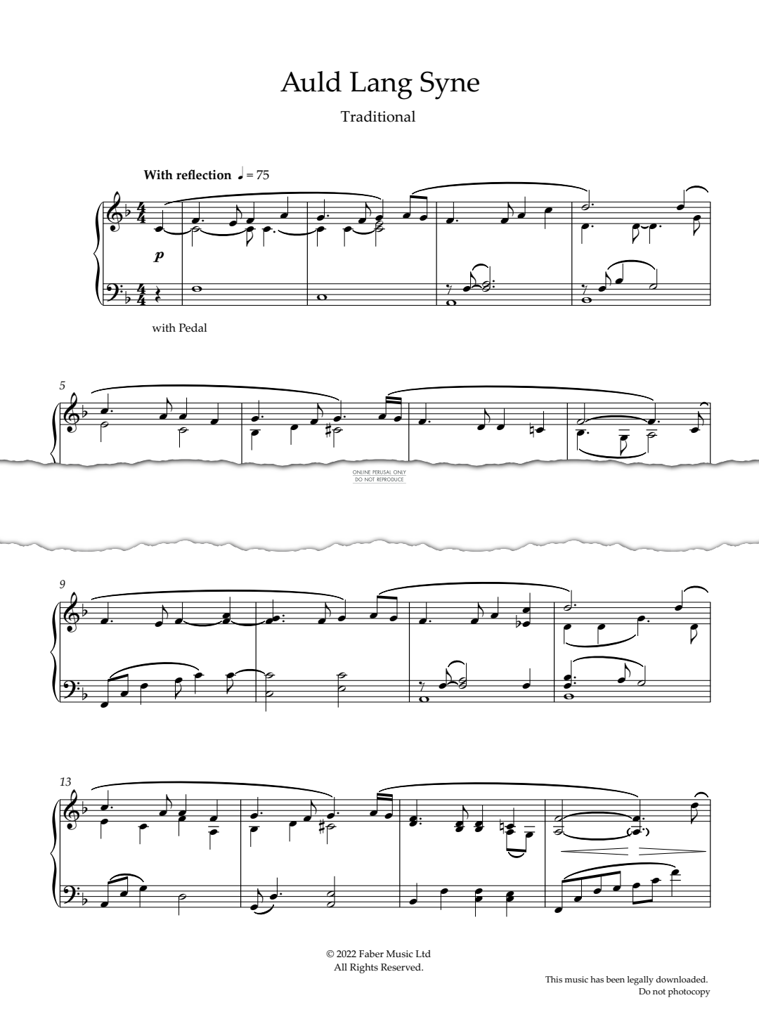 Produktgalerie: Seite 1 von 1 Auld Lang Syne, Traditional, Klavier