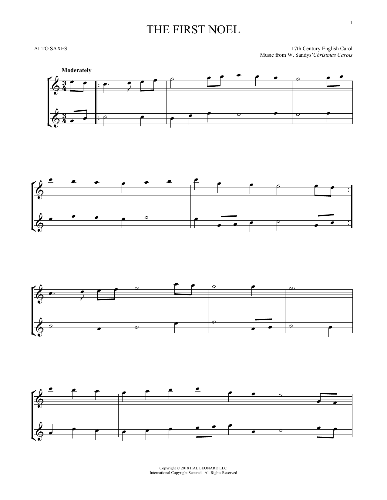 Product gallery: Page 1 of 1 The First Noel, 17th Century English Carol