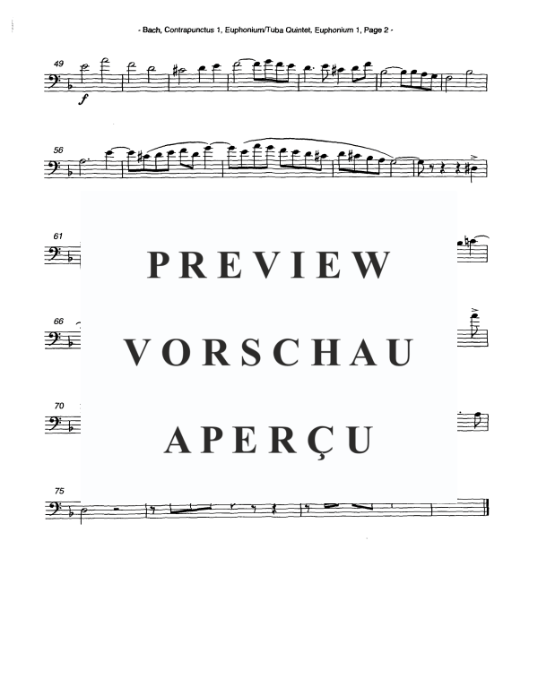 Produktgalerie: Seite 10 von 11 Contrapunctus I, , Tuba Quintett EETTT
