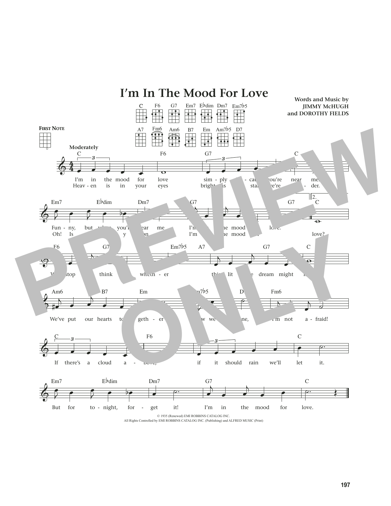 Product gallery: Page 1 of 1 I'm In The Mood For Love (from The Daily Ukulele) (arr. Jim Beloff), Jimmy McHugh