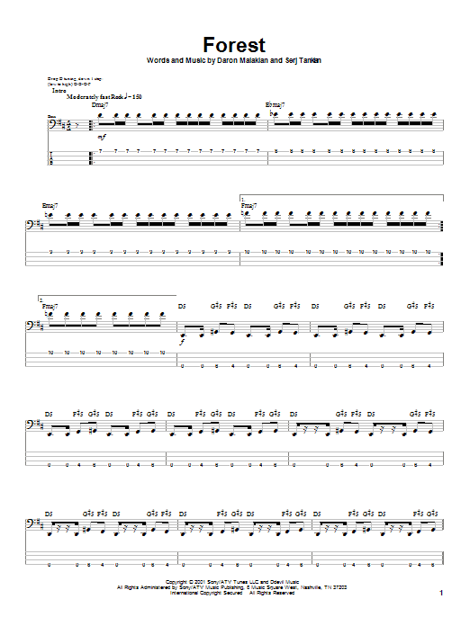 Produktgalerie: Seite 1 von 1 Forest, System Of A Down, E-Bass
